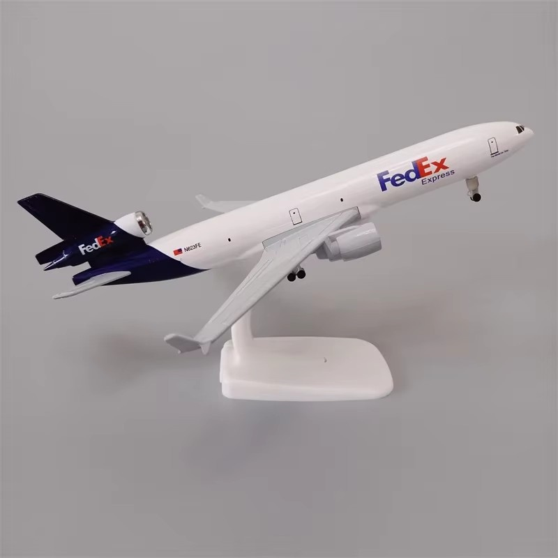 Model Kit Simulator - 飛行機モデル 20 センチメートルエアフェデックスエクスプレス航空 MD MD-11 金属合金モデル飛行機キットホイール着陸装置飛行機で構築する