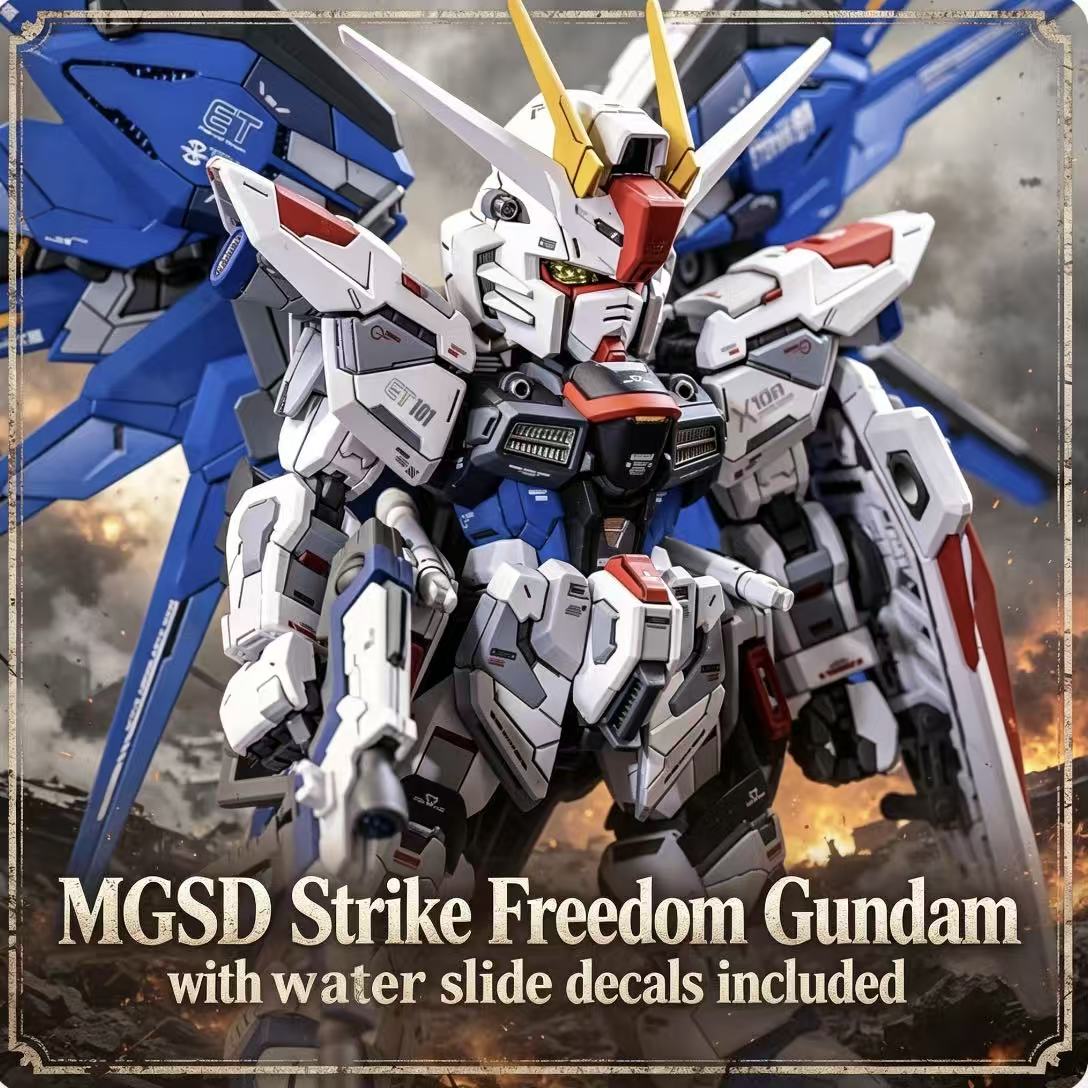 Model Kit Perfect Grade - X10A GaogaoMGSD Qバージョン ストライクフリーダムガンダム組み立てモデル、ベースとウォータースライドデカール付き、コレクタブルフィギュアオーナメント