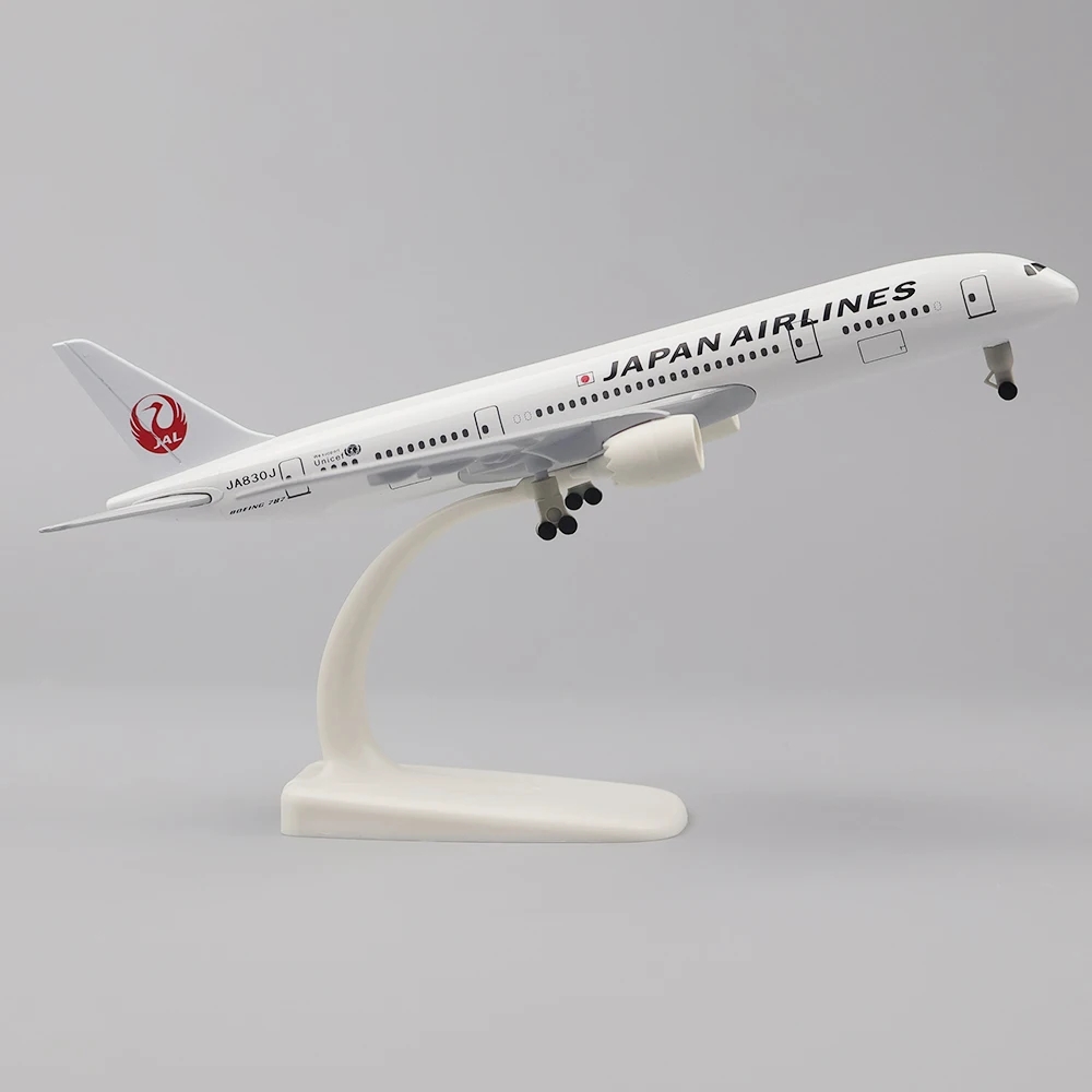 Model Kit Simulator - 20 センチメートル飛行機模型玩具合金金属航空日本航空 B787 エアウェイズダイキャスト飛行機構築キットコレクション飛行機用ホイール付き