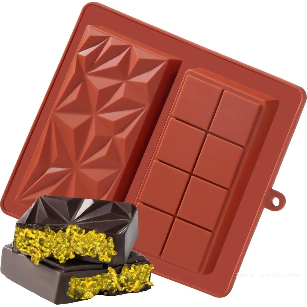 Model Kitchen Set - ドバイチョコレートモールドバー ピスタチオチョコレートバー シリコン厚型モールド フィリングバー用、大型キャンディーバーモールド フィリング用