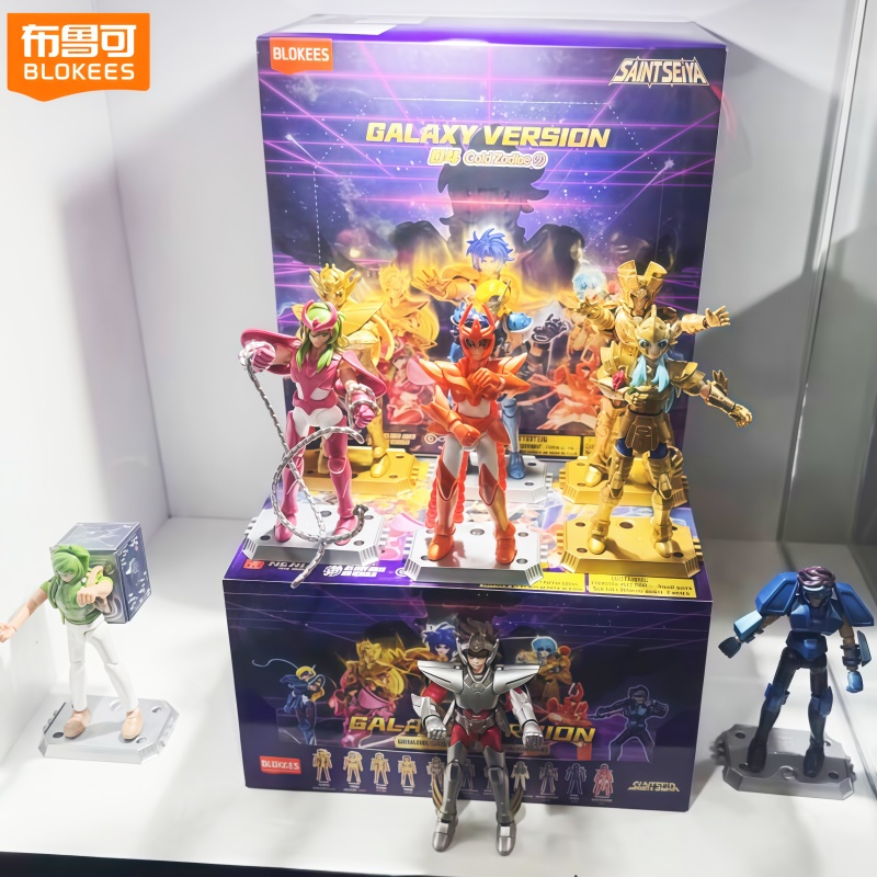 Model Kit Blokees - 新ブロキーズ聖闘士星矢ギャラクシーV4アクションフィギュアおもちゃブラインドボックス組み立てモデルキットジェミニコレクタブル
