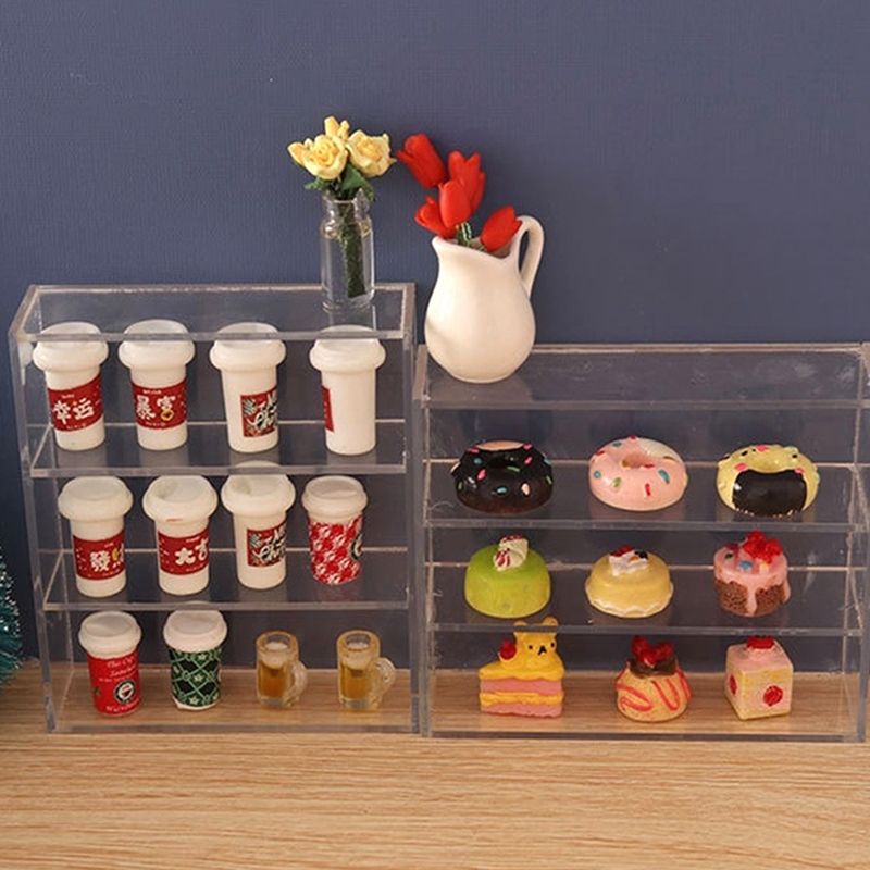 1Pc 1:12 ドールハウスミニチュア多層ラック食器棚収納 - Model Kitchen Set のレビューと価格