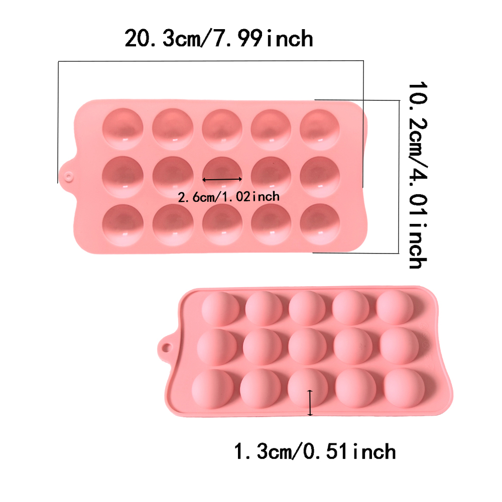 15 キャビティ半円形チョコレートシリコンモールド、キッチン - Model Kitchen Set のレビューと価格
