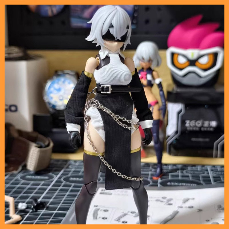 1/12 スケール色オフショルダートップ黒ハーフスカートウエ - Model Kit Girl のレビューと価格