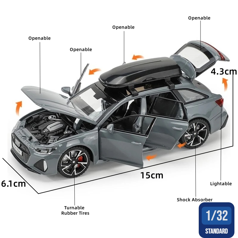 1/32 アウディ RS6 ミニチュアダイキャストおもちゃの - Model Kit Ferrari のレビューと価格