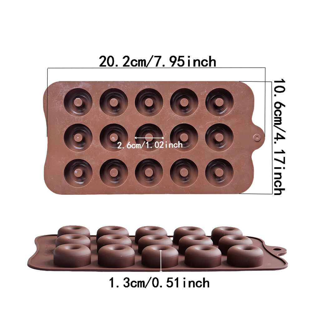 1pc 15 穴ドーナツ型 DIY ノンスティックシリコンモ - Model Kitchen Set のレビューと価格