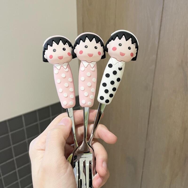 新しいちびまる子ちゃんシリーズフォークとスプーンセットかわい - Model Kitchen Set のレビューと価格