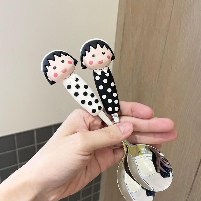 新しいちびまる子ちゃんシリーズフォークとスプーンセットかわい - Model Kitchen Set のレビューと価格