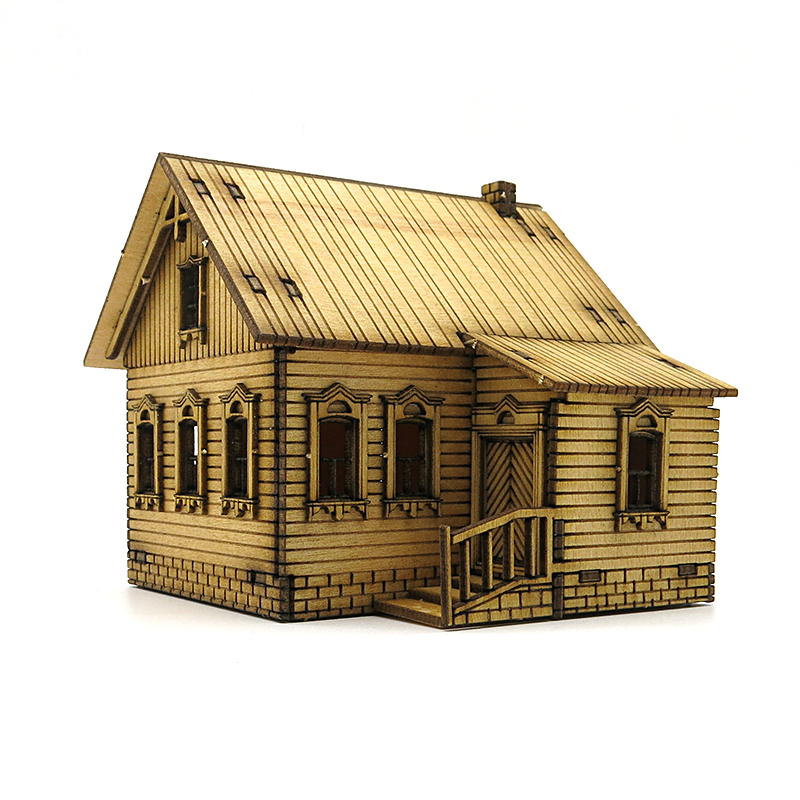 1/72 木製組み立てハウス ヨーロッパ建築 ロウハウス 店 - Model Kit Simulator のレビューと価格